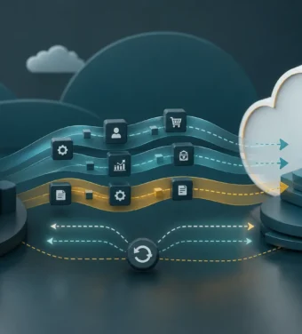 Application workloads mapped across cloud infrastructure and modernization stages