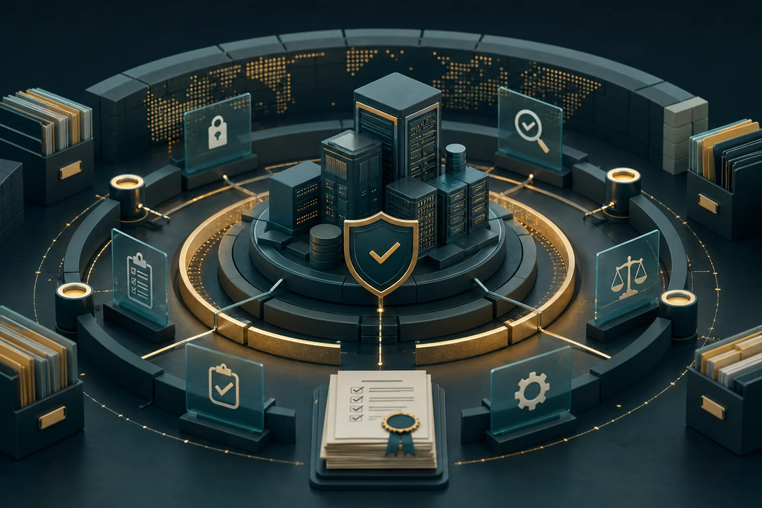 Security operations and compliance evidence workspace for managed cybersecurity decisions