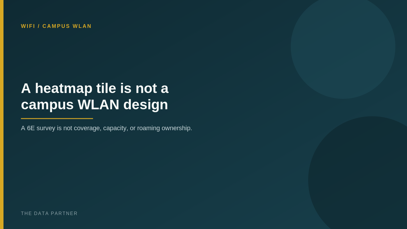 A heatmap tile is not a campus WLAN design